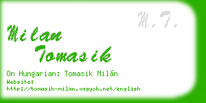 milan tomasik business card